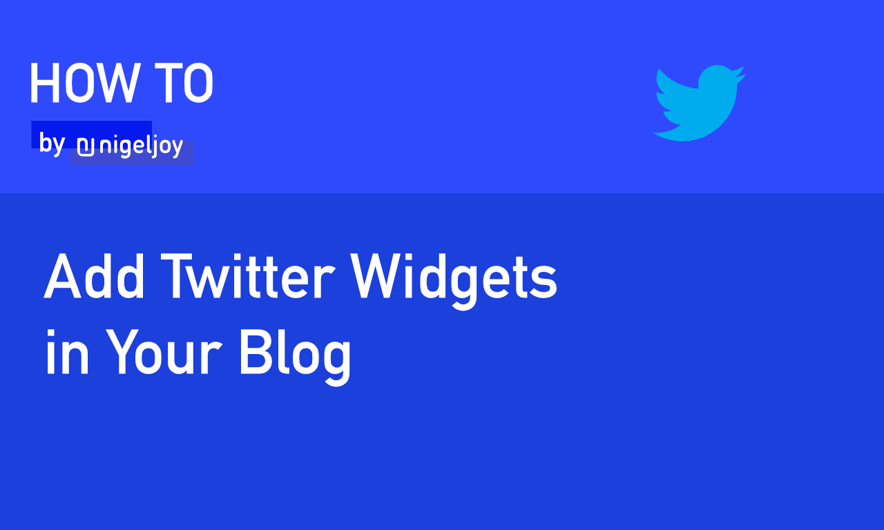 How to Add Twitter Widgets