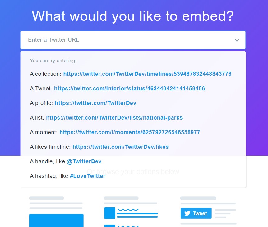 embed twitter